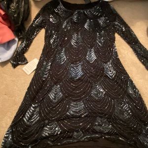 Beautiful Black and silver/gray cocktail dress